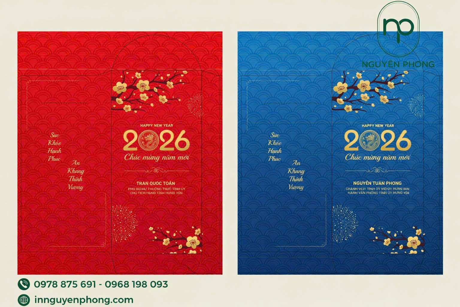 Mẫu bao lì xì năm mới 2026